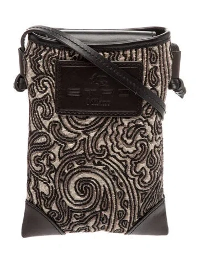Pre-owned Etro Leather Crossbody Bag In Multi