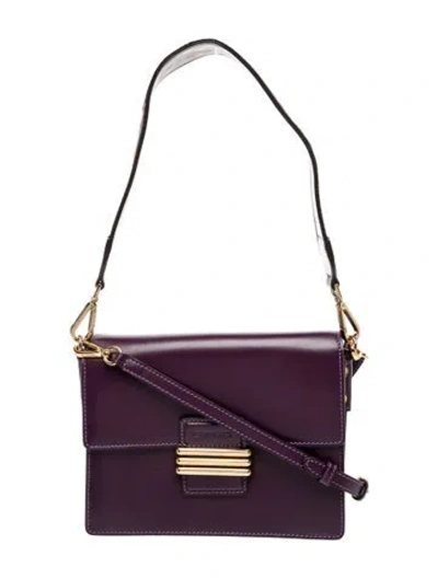 Pre-owned Etro Leather Crossbody Bag In Purple