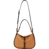Etro Internal Slip Pocket Calf Leather Shoulder Bag In Brown