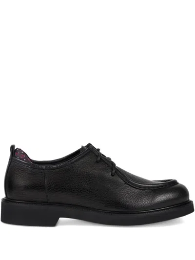 Etro Leather Derby Shoes With Lace-up Design In Black