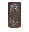 Etro Leather Drill Vase In Brown