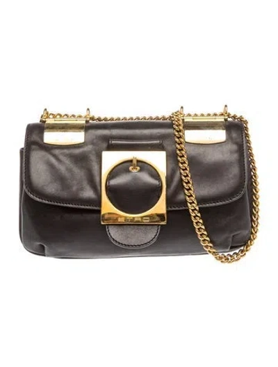 Pre-owned Etro Leather Evening Bag In Black