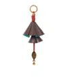 Etro Leather Flower Charm In Gold