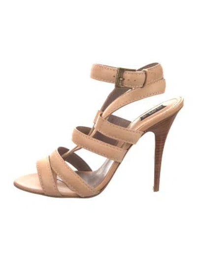 Pre-owned Etro Leather Gladiator Sandals In Neutral
