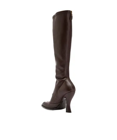 Etro Leather Knee-high Boots In Brown