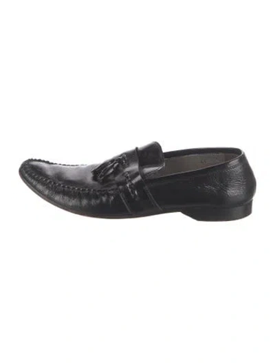 Pre-owned Etro Leather Loafers In Black