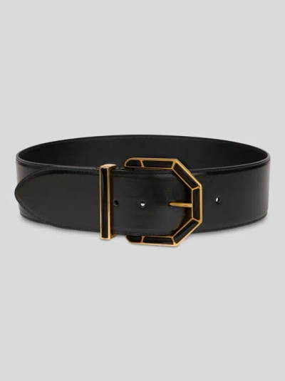Etro Leather Maxi-belt In Black