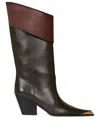 Etro Leather Mic-calf Boots In 绿色