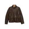 Etro Floral-pattern Leather Jacket In Brown