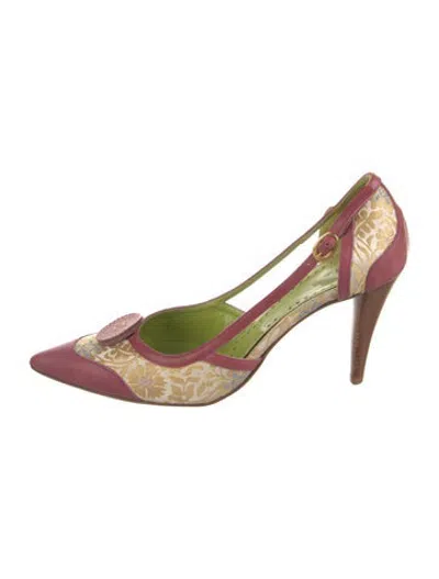 Pre-owned Etro Leather Patterned Pumps In Multicolor