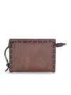 Etro Leather Pochette In Multi