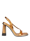 Etro Leather Sandals And Straps In Gold