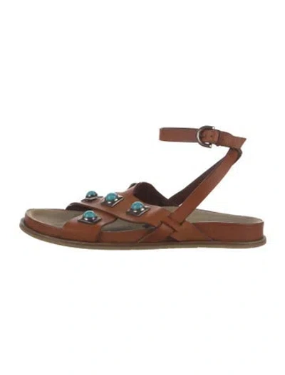 Pre-owned Etro Leather Sandals In Brown
