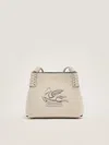 Etro Leather Shopping Bag In Gesso