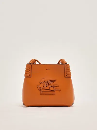 Etro Leather Shopping Bag In Zucca