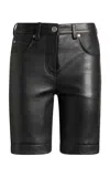 Etro Leather Shorts In Black
