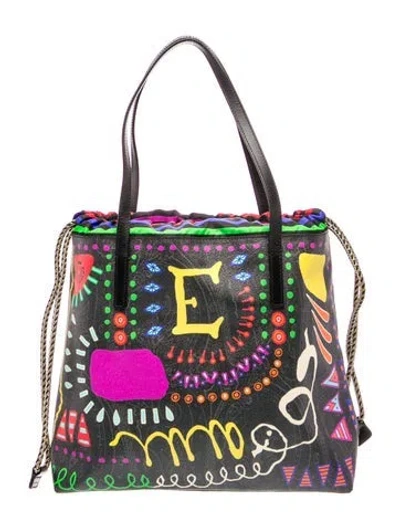 Pre-owned Etro Leather Shoulder Bag In Black