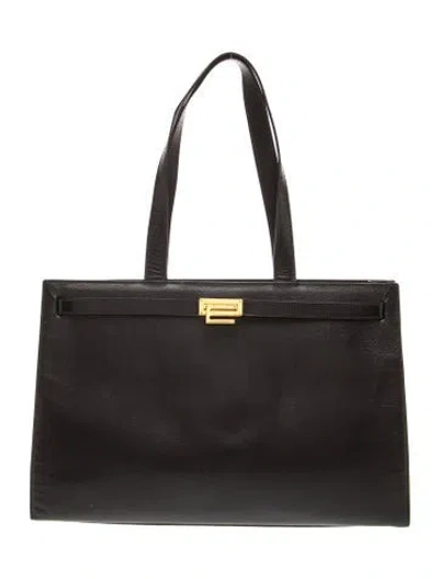 Pre-owned Etro Leather Shoulder Bag In Black