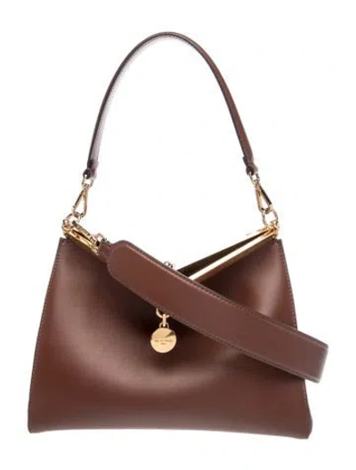 Pre-owned Etro Leather Shoulder Bag In Brown