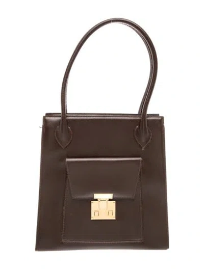 Pre-owned Etro Leather Shoulder Bag In Brown