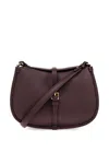 Etro Medium Pony Calf Leather Shoulder Bag In Burgundy