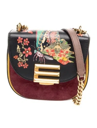 Pre-owned Etro Leather Shoulder Bag In Multi