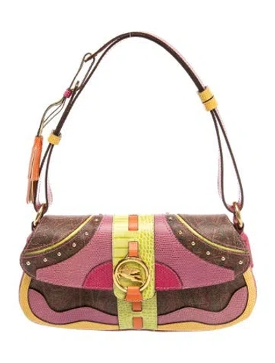 Pre-owned Etro Leather Shoulder Bag In Multi