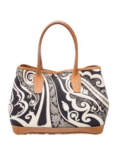 Pre-owned Etro Leather Shoulder Bag In Multi