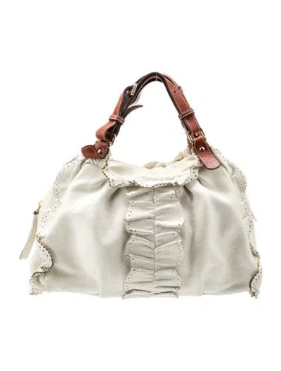 Pre-owned Etro Leather Shoulder Bag In Neutral