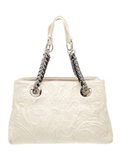 Pre-owned Etro Leather Shoulder Bag In Neutral