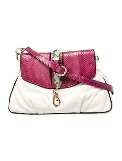 Pre-owned Etro Leather Shoulder Bag In Neutral