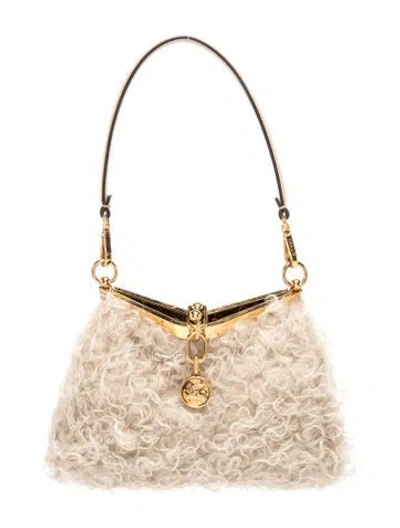 Pre-owned Etro Leather Shoulder Bag In Neutrals