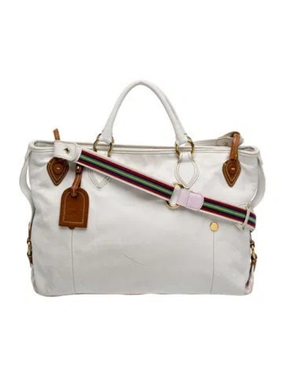 Pre-owned Etro Leather Shoulder Bag In White