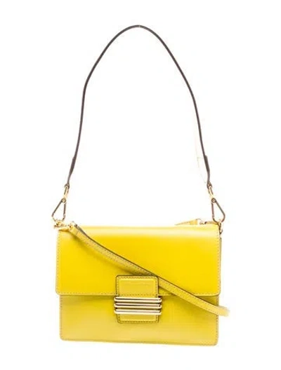 Pre-owned Etro Leather Shoulder Bag In Yellow