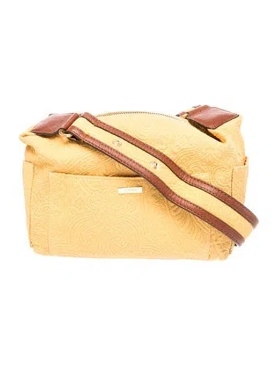 Pre-owned Etro Leather Shoulder Bag In Yellow