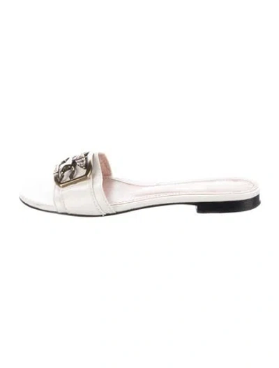 Pre-owned Etro Leather Slides In White