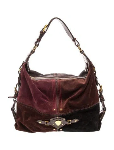 Pre-owned Etro Leather Top Handle Bag In Brown