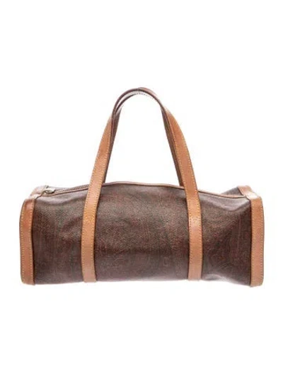 Pre-owned Etro Leather Top Handle Bag In Multi