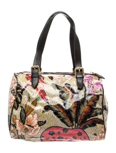 Pre-owned Etro Leather Top Handle Bag In Multi