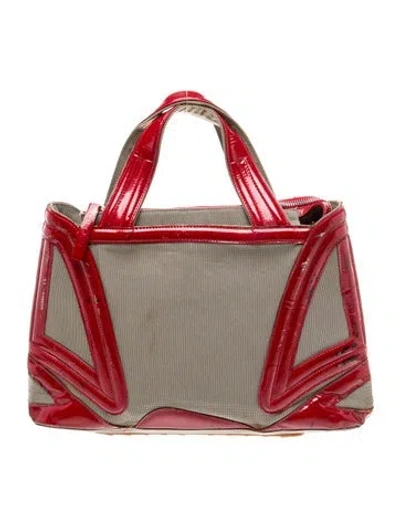 Pre-owned Etro Leather Top Handle Bag In Neutral