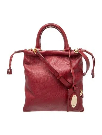 Pre-owned Etro Leather Top Handle Bag In Red