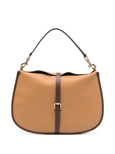 Etro Leather Tote Bag In Brown
