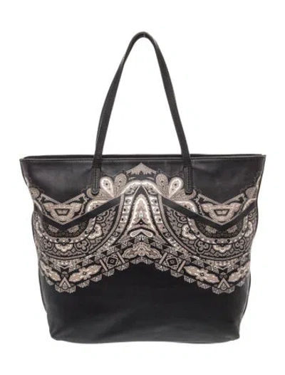 Pre-owned Etro Leather Tote In Blue