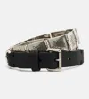 Etro Leather-trimmed Belt In Multi