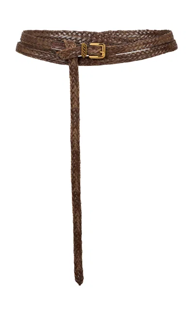 Etro Leather Waist Belt In Brown