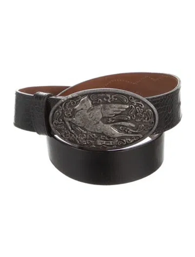 Pre-owned Etro Leather Waist Belt In Black
