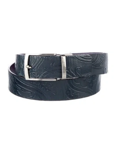 Pre-owned Etro Leather Waist Belt In Black
