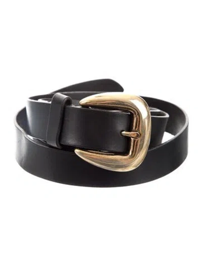 Pre-owned Etro Leather Waist Belt In Black