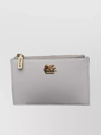 Etro Leather Wallet Featuring Metallic Accents