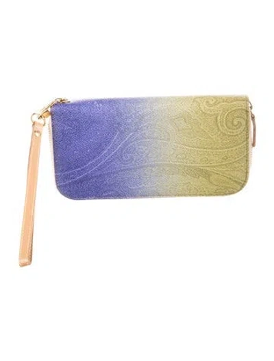 Pre-owned Etro Leather Wallet In Neutral